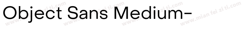 Object Sans Medium字体转换
